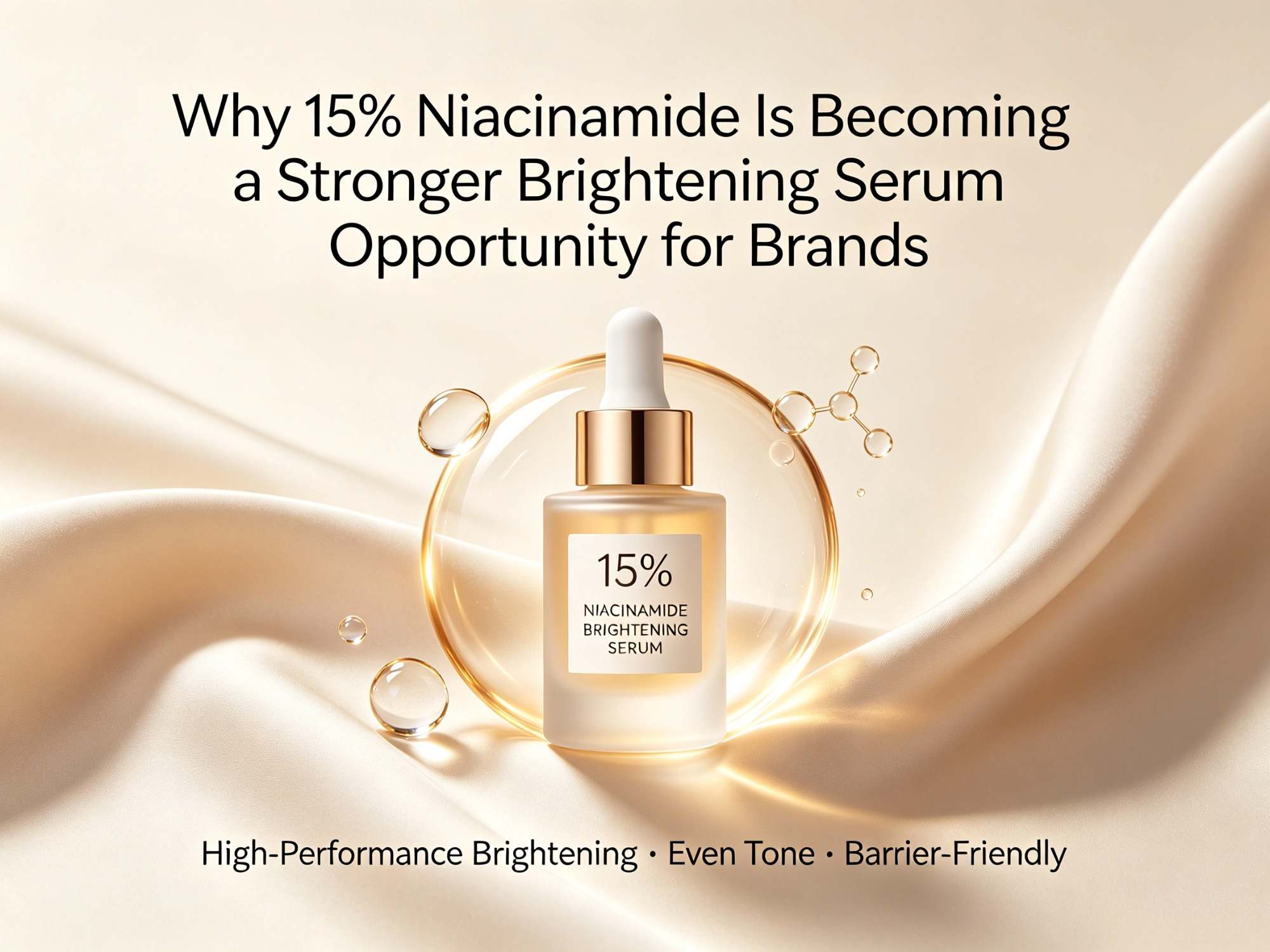 Perché la niacinamide al 15% sta diventando un'opportunità sempre più interessante per i marchi nel settore dei sieri illuminanti